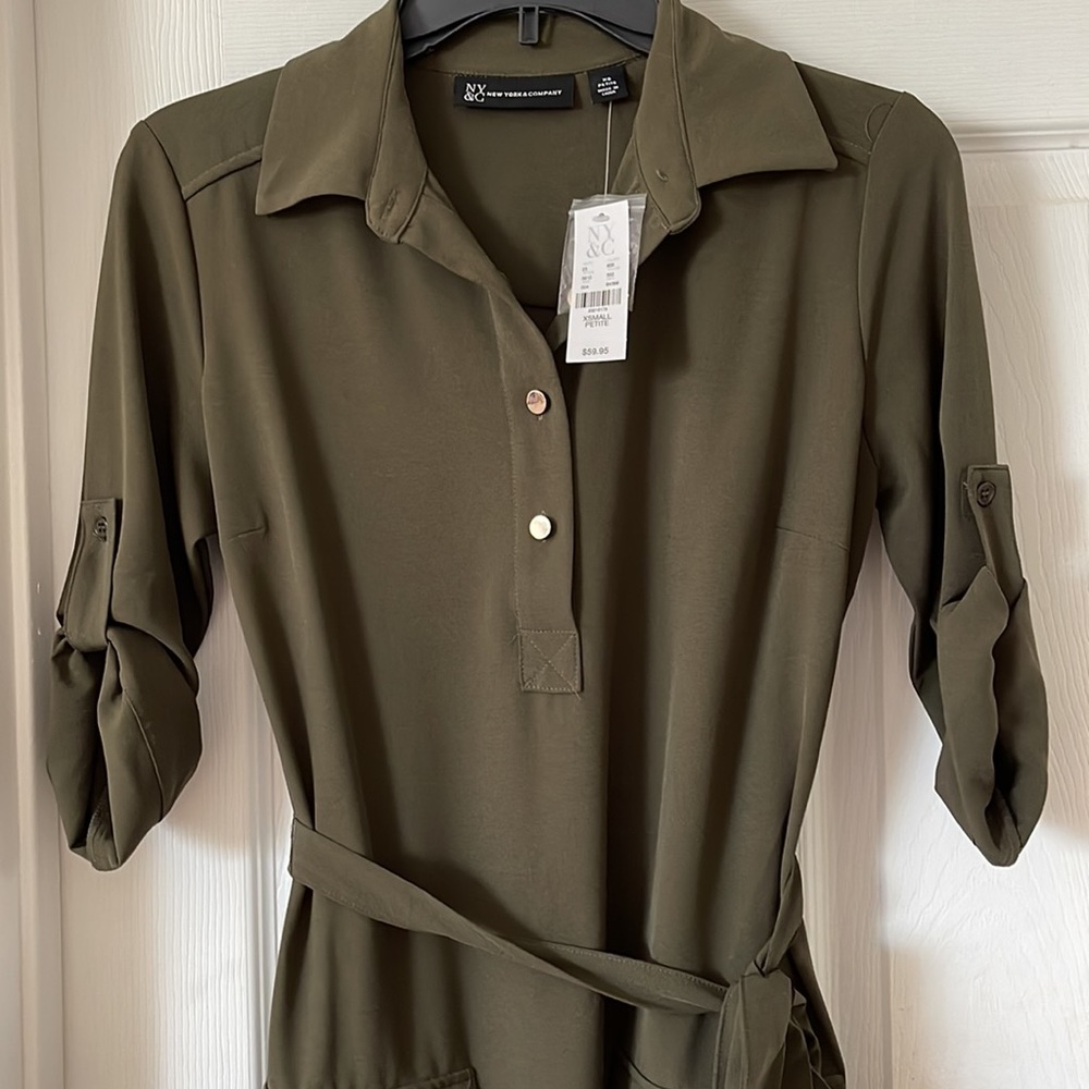 New York & Co. dark green dress - Picture 4 of 5